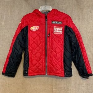 SPYDER Ski Jacket Red Black Insulator Kids Boys Large Olympics Replica